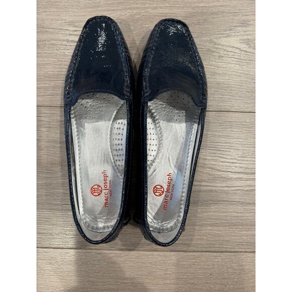 Marc Joseph NY Patent Leather East Village Loafer Navy 9 - Picture 1 of 4